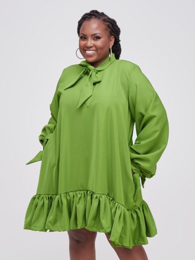 Ruro Shift Dress Olive Green Olakira Craft